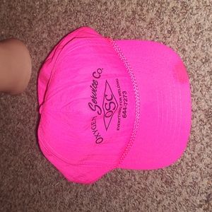 Vtg 1990s Oxygen Service Co Satin Hat OSFA Souvenir Cap Everything For Welding